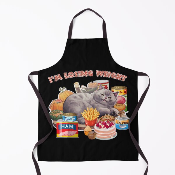 Item preview, Funny Fat Gray Cat Losing Weight Meme - Hilarious Kitty Diet Humor on Redbubble designed and sold by Blendfactor.