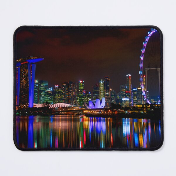 Item preview, Colorful Singapore Skyline by Night designed and sold by tpixx.