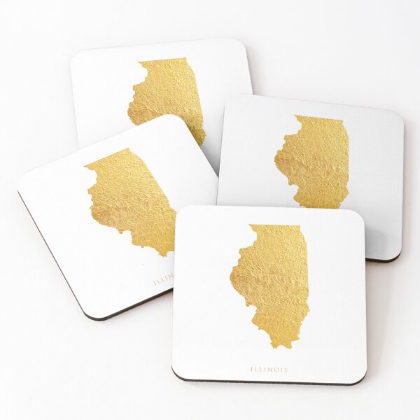 Item preview, Illinois Gold Map designed and sold by ArtPrints.