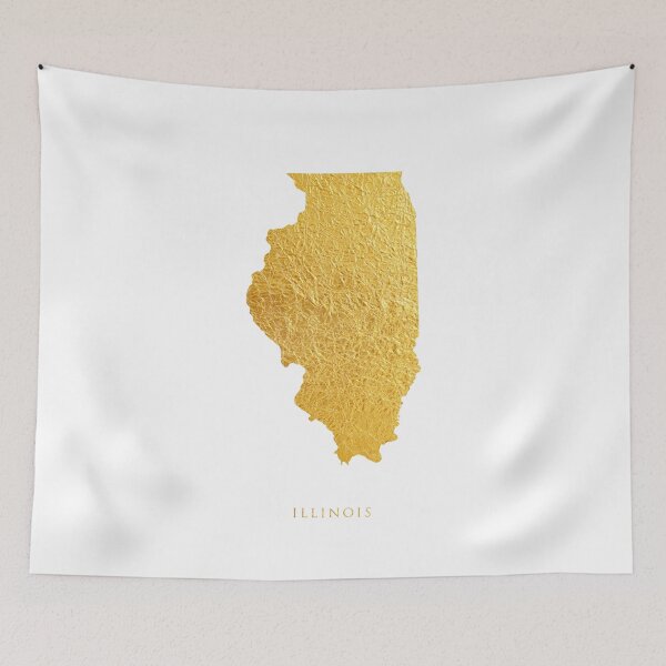 Item preview, Illinois Gold Map designed and sold by ArtPrints.