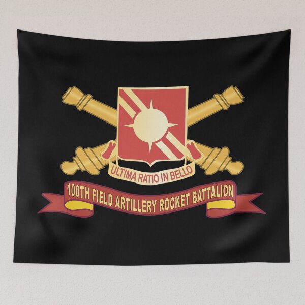 Aperçu de l'œuvre 100ème Bataillon de Roquettes d'Artillerie de Campagne - Br - Ruban X 300 créée et vendue par Military Insignia Products.