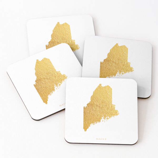 Item preview, Maine Gold Map designed and sold by ArtPrints.