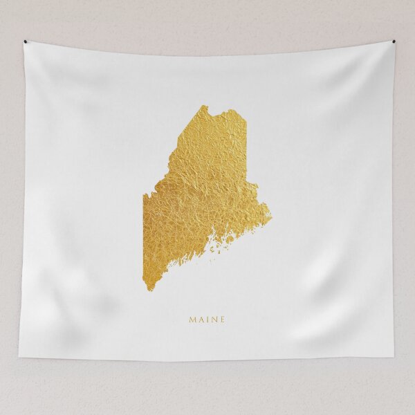 Item preview, Maine Gold Map designed and sold by ArtPrints.
