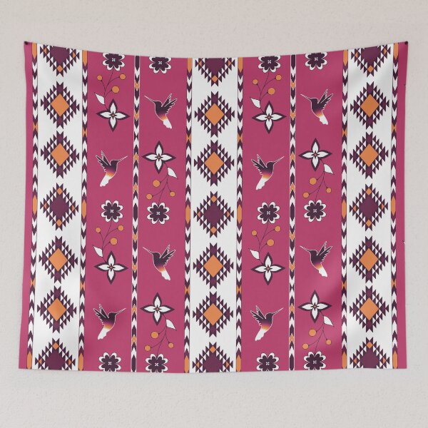 Item preview, Pink Orange Hummingbird Floral designed and sold by Niibidoon.