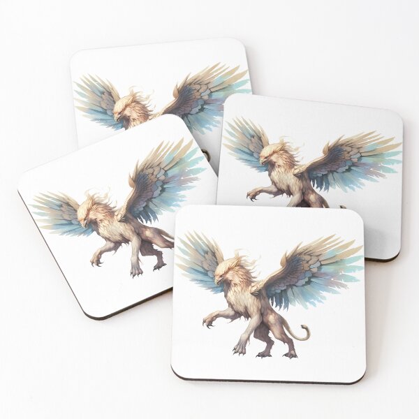 Item preview, Griffin Gryphon Watercolor Mythological Beast  designed and sold by ColorFlowArt.