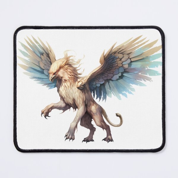 Item preview, Griffin Gryphon Watercolor Mythological Beast designed and sold by ColorFlowArt.
