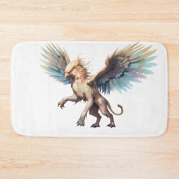 Item preview, Griffin Gryphon Watercolor Mythological Beast  designed and sold by ColorFlowArt.