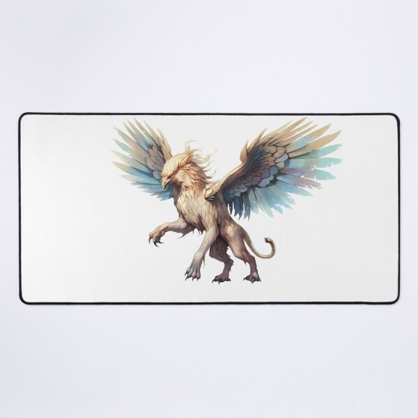 Item preview, Griffin Gryphon Watercolor Mythological Beast  designed and sold by ColorFlowArt.