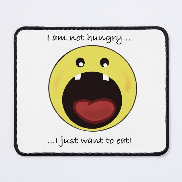 Item preview, Cravings Illustrated - 'Not Hungry, Just Want to Eat' Emoji Art designed and sold by SmartDesignByBB.