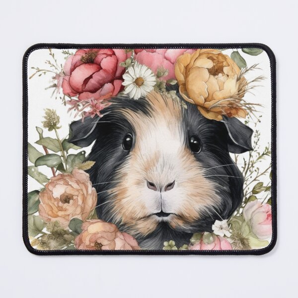 Artikelvorschau, Meerschweinchen mit Blumen entworfen und verkauft von ankerettich.