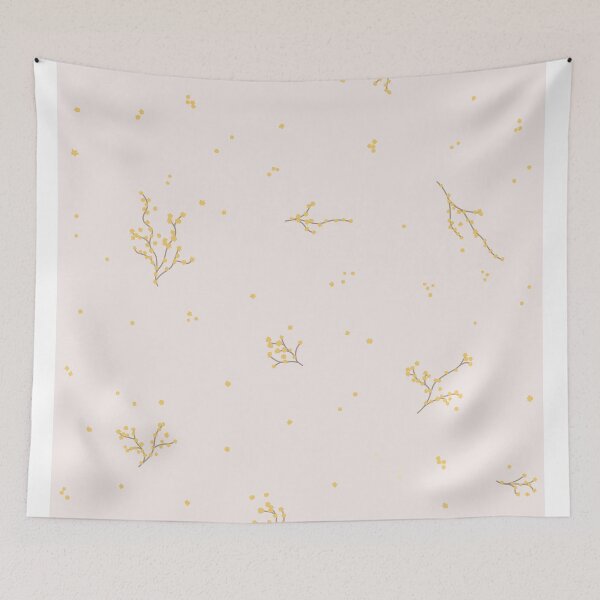 Item preview, Yellow Flower Pattern Beige Background illustration designed and sold by Anton Repetto.