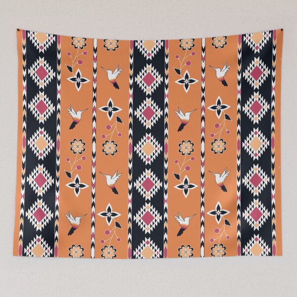 Item preview, orange  Black Hummingbird Floral designed and sold by Niibidoon.