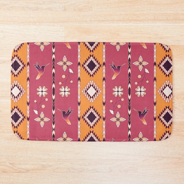 Item preview, orange  pink Hummingbird Floral designed and sold by Niibidoon.