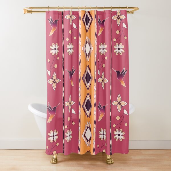 Item preview, orange  pink Hummingbird Floral designed and sold by Niibidoon.