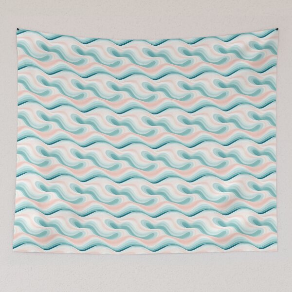 Item preview, #6 (Azure Symphony Series) Abstract Waves Seamless Digital Paper designed and sold by noahmckarovsky.