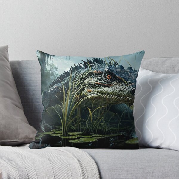 Item preview, Strange Weird Art Creative Original Artwork Monster Crocodile Swamp Gator A196 designed and sold by MPCFICTION.