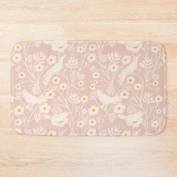 Item preview,  Block Print Floral Garden Birds Pink designed and sold by susycosta.