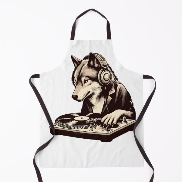 Item preview, DJ Wolf - Master of the Turntable Art Print designed and sold by BubbleCrumbs.