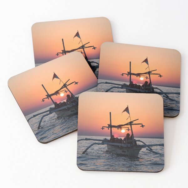 Item preview, Boat on Bali Sea during the sunrise. designed and sold by Psiryjski.