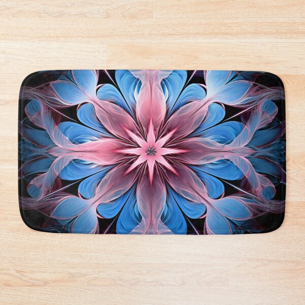 Item preview, Crystallography Lilly flower in shades of pink and blue designed and sold by dcrc.