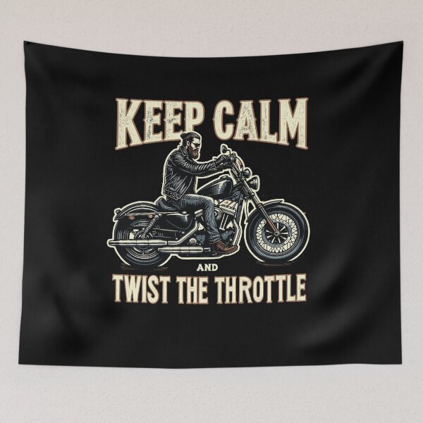 Item preview, Vintage Classic Biker - Keep Calm & Twist Throttle Bike Lovers designed and sold by CG Studio.