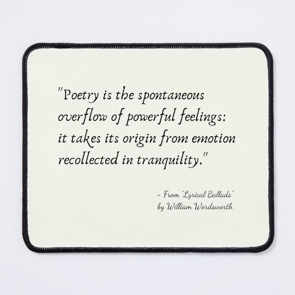 Item preview, A Quote about Poetry from "Lyrical Ballads" by William Shakespeare designed and sold by Poemit.