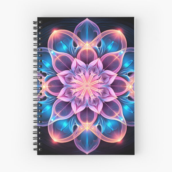 Item preview, Crystallography Lilly flower in shades of pink and blue designed and sold by dcrc.