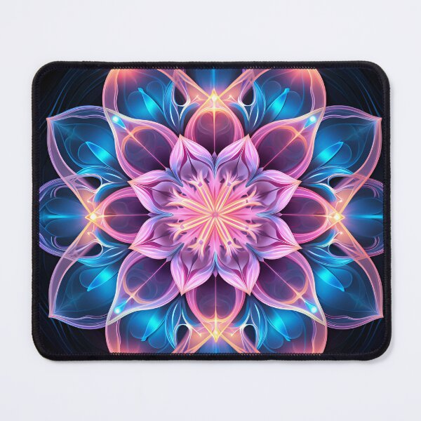 Item preview, Crystallography Lilly flower in shades of pink and blue designed and sold by dcrc.