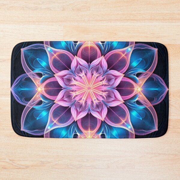 Item preview, Crystallography Lilly flower in shades of pink and blue designed and sold by dcrc.