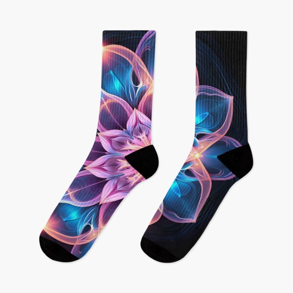 Item preview, Crystallography Lilly flower in shades of pink and blue designed and sold by dcrc.
