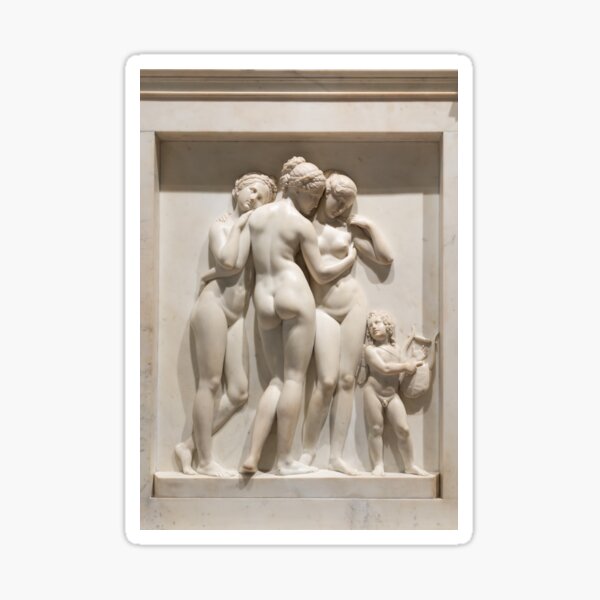 Aperçu de l'œuvre Les Trois Grâces du sculpteur Thorvaldsen. créée et vendue par Paolo Modena Photography    -   Fine Italian Art.
