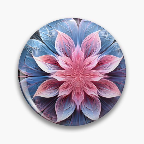 Item preview, Crystallography Lilly flower in shades of pink and blue designed and sold by dcrc.