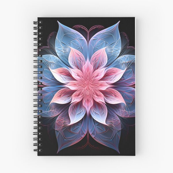 Item preview, Crystallography Lilly flower in shades of pink and blue designed and sold by dcrc.