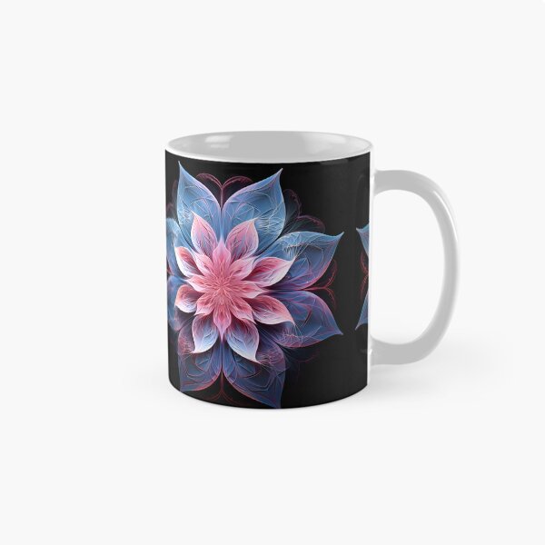 Item preview, Crystallography Lilly flower in shades of pink and blue designed and sold by dcrc.