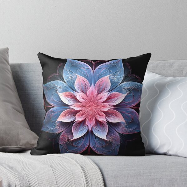 Item preview, Crystallography Lilly flower in shades of pink and blue designed and sold by dcrc.