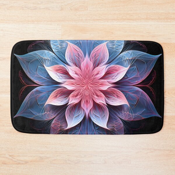 Item preview, Crystallography Lilly flower in shades of pink and blue designed and sold by dcrc.