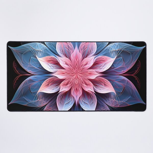 Item preview, Crystallography Lilly flower in shades of pink and blue designed and sold by dcrc.