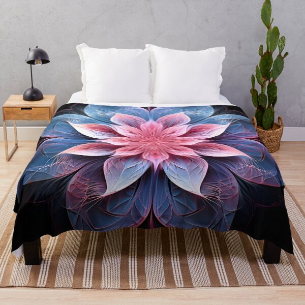 Item preview, Crystallography Lilly flower in shades of pink and blue designed and sold by dcrc.