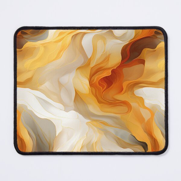 Item preview, Аrtistic abstract waves in gold and white designed and sold by Artdroid.