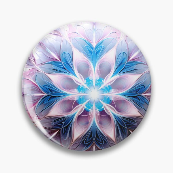 Item preview, Crystallography Lilly flower in shades of pink and blue designed and sold by dcrc.