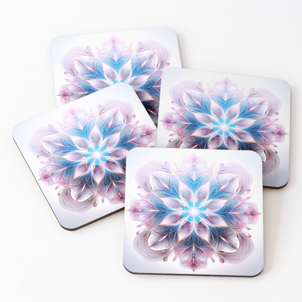 Item preview, Crystallography Lilly flower in shades of pink and blue designed and sold by dcrc.