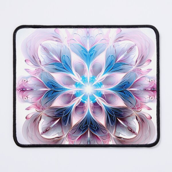 Item preview, Crystallography Lilly flower in shades of pink and blue designed and sold by dcrc.