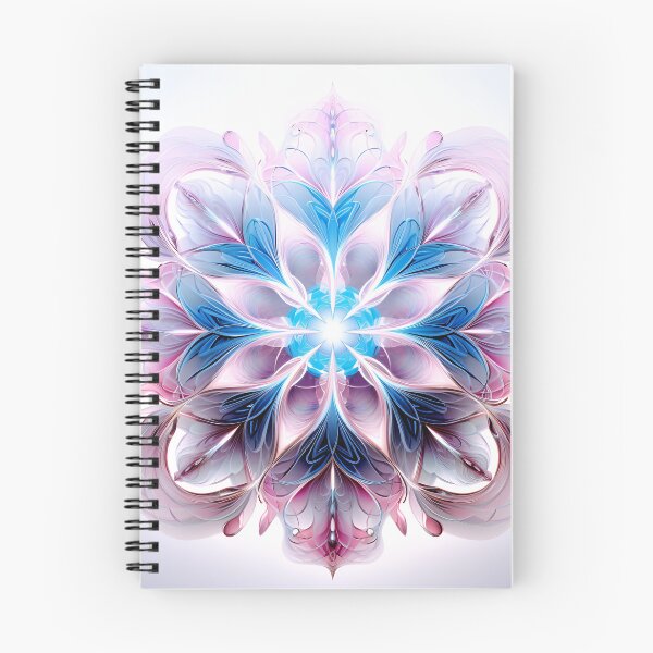 Item preview, Crystallography Lilly flower in shades of pink and blue designed and sold by dcrc.