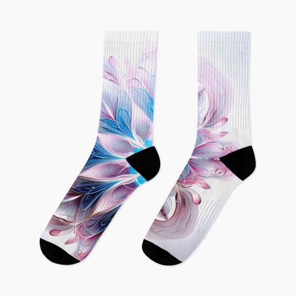 Item preview, Crystallography Lilly flower in shades of pink and blue designed and sold by dcrc.