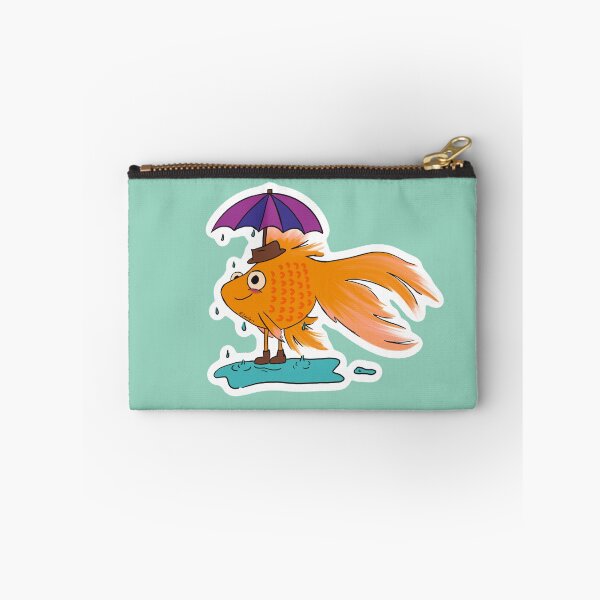 Aperçu de l'œuvre Poisson rouge jour de pluie créée et vendue par M-2Designs.