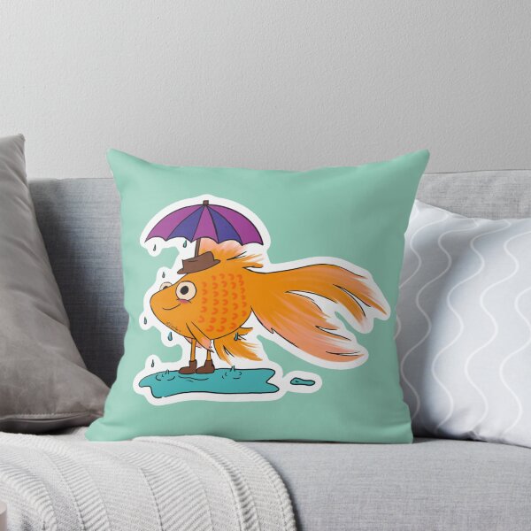 Aperçu de l'œuvre Poisson rouge jour de pluie créée et vendue par M-2Designs.