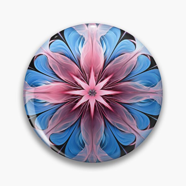 Item preview, Crystallography Lilly flower in shades of pink and blue designed and sold by dcrc.
