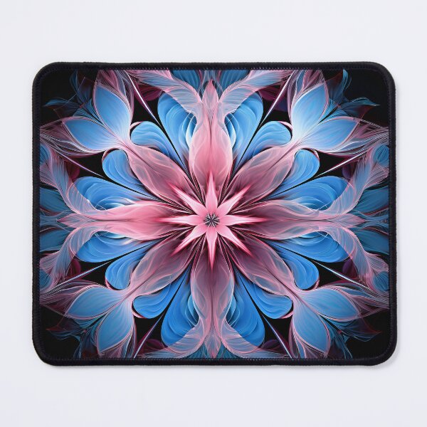 Item preview, Crystallography Lilly flower in shades of pink and blue designed and sold by dcrc.