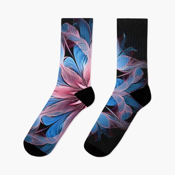 Item preview, Crystallography Lilly flower in shades of pink and blue designed and sold by dcrc.