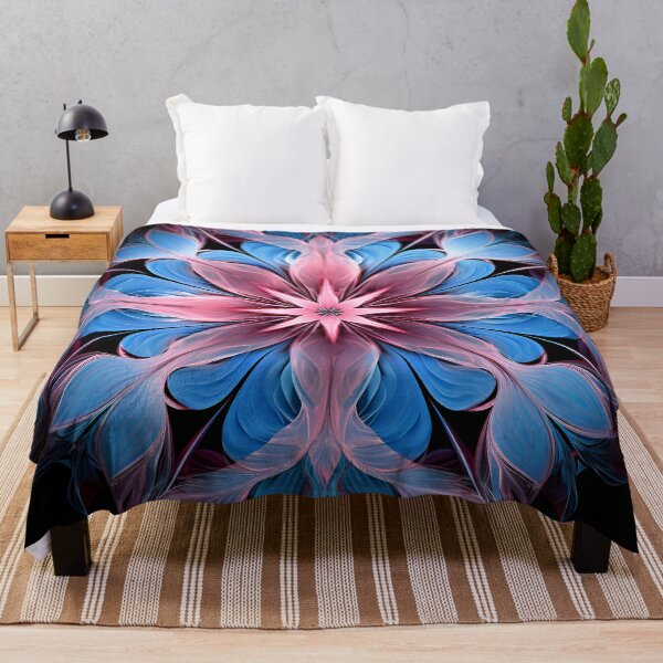 Item preview, Crystallography Lilly flower in shades of pink and blue designed and sold by dcrc.